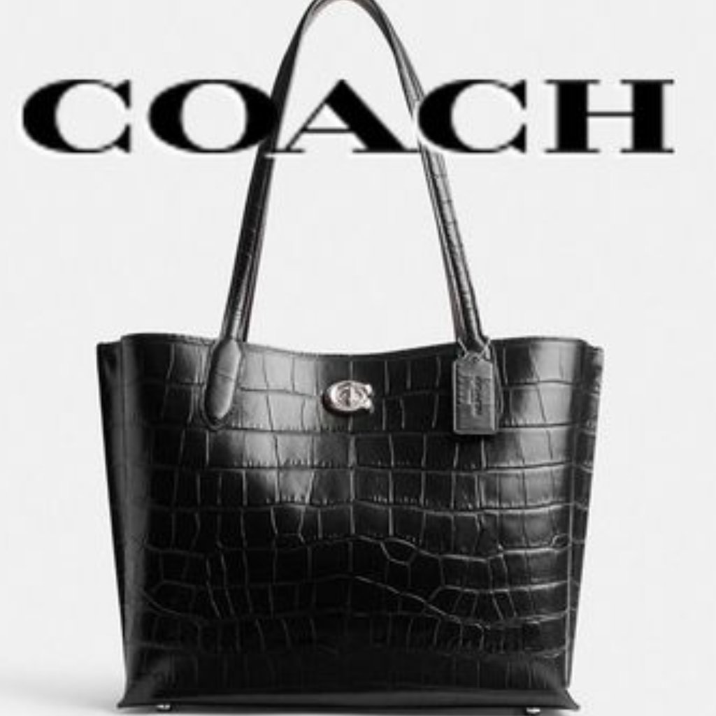 Coach | Bags | Price Drop Coach Willow Tote Bag Crocodileembossed 